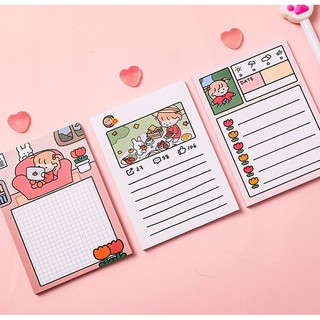 GIẤY NOTE GHI CHÚ HÌNH ĐÁNG YÊU - GIẤY GHI CHÚ PHONG CÁCH HÀN QUỐC