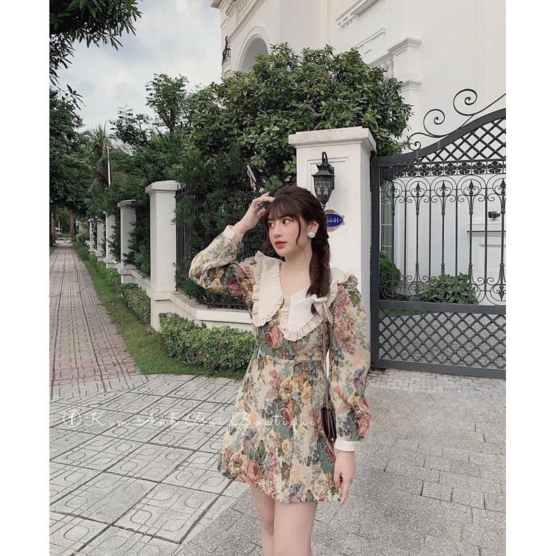 Đầm Gấm Cổ Bèo / CO SAN