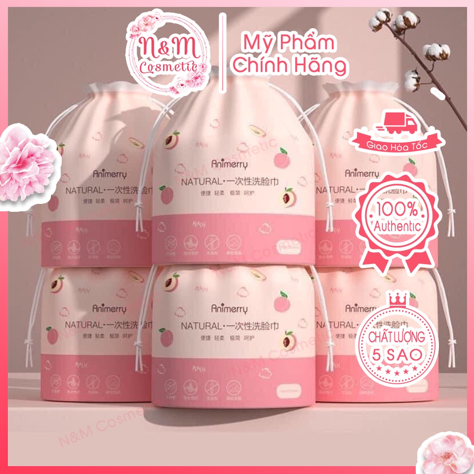 Khăn Mặt Khô dùng 1 lần,Cuộn tẩy trang, lau khô, lau ướt giấy cotton lau mặt dùng một lần Mocco Nội địa Trung