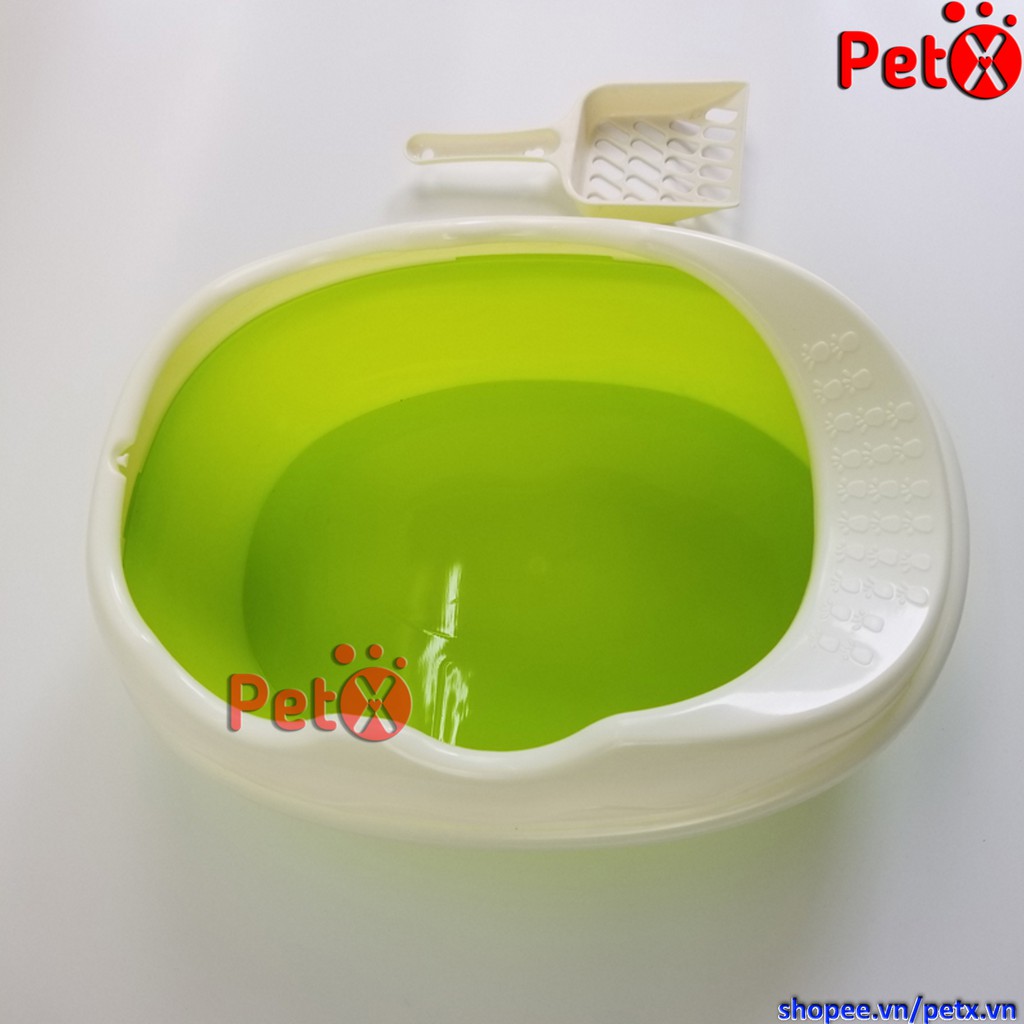 Khay vệ sinh cho mèo hình trứng giá rẻ cỡ trung (size M), chọn được màu