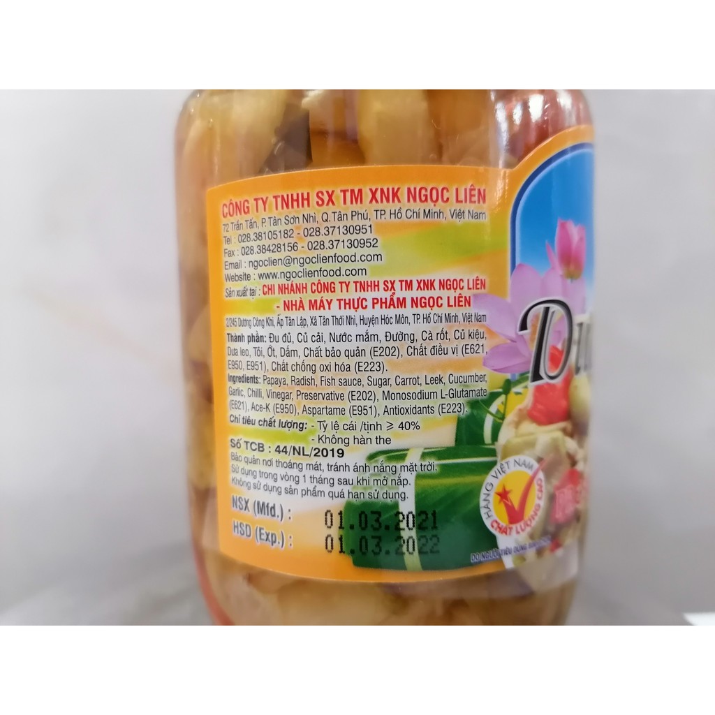 [Lọ 430g] DƯA MÓN (rau củ ngâm giấm) [VN] NGỌC LIÊN Preserved Vegetablets (alc-hk)