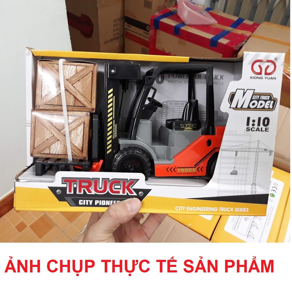 Mô hình xe nâng chạy đà cỡ lớn đồ chơi trẻ em tỉ lệ 1:10