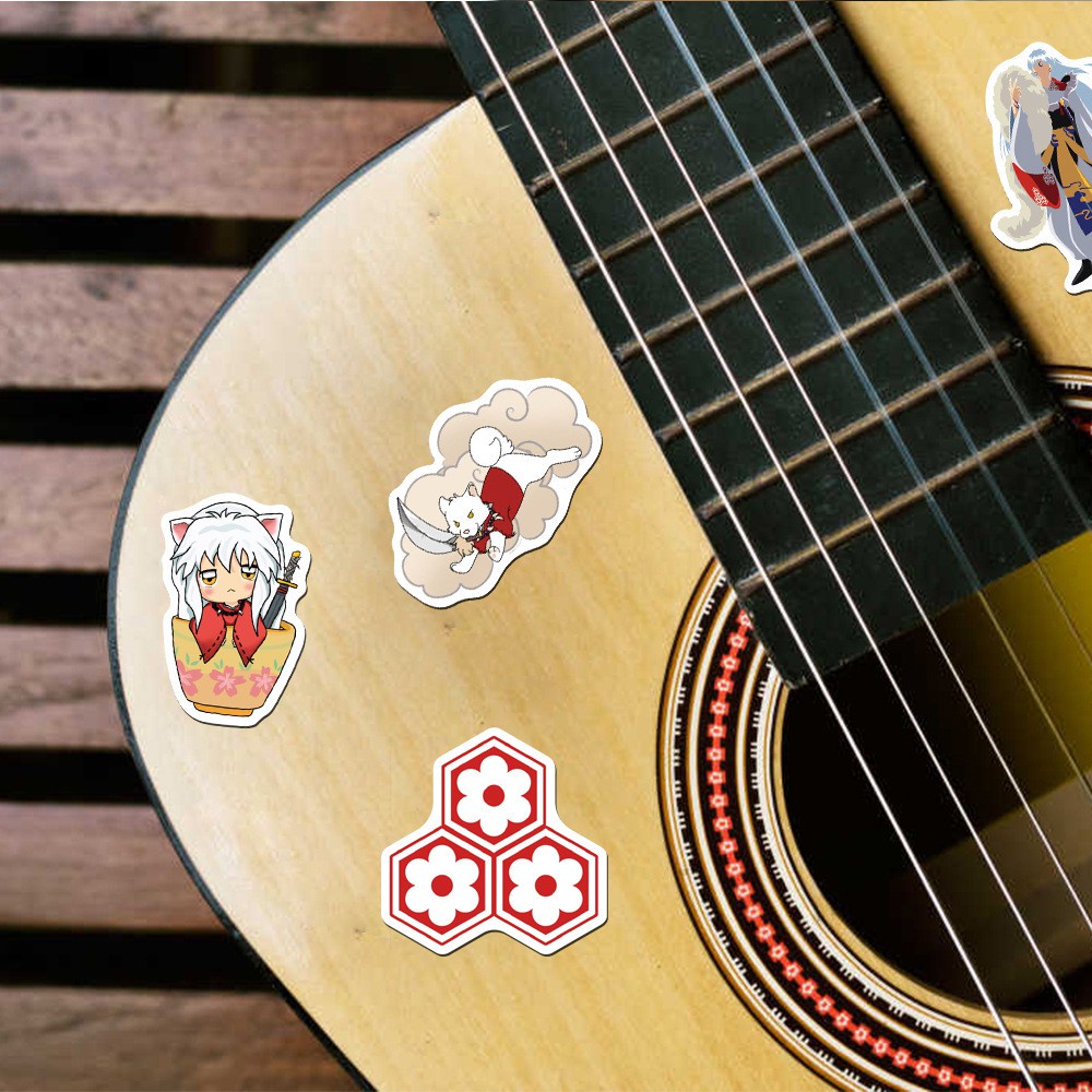 50 / 25 / 10 nhãn dán chủ đề hoạt hình inuyasha chống nước làm đồ trang trí