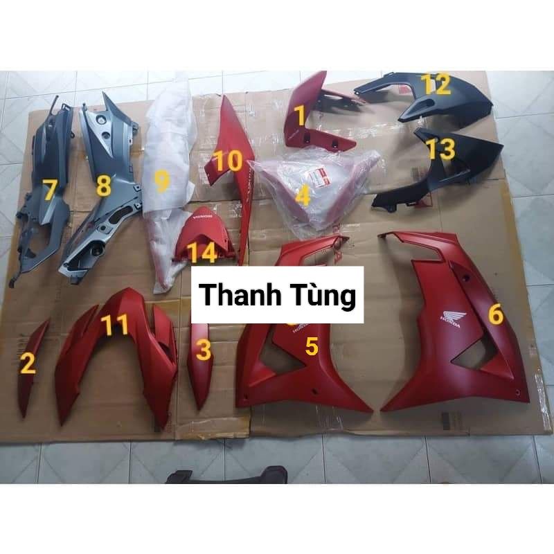 Dàn Áo Winner X V3 2022 Màu Đỏ Nhám Chính Hãng Honda