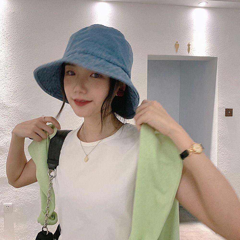 Mũ Bucket Chất Liệu Cotton Chống Nắng Thời Trang Đi Biển Cho Nam Và Nữ