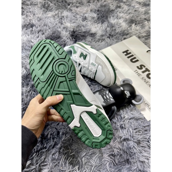 Giầy Thể Thao NB 550 "white Green" Trắng Xám Xanh Bản Đặt Biệt Chất Lượng Số 1 Việt Nam