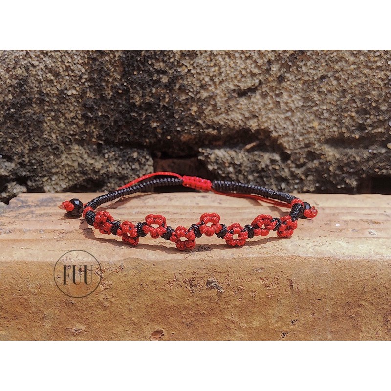 MẪU MỚI - HÌNH THẬT KÈM VIDEO - VÒNG CHÂN HOA ĐÀO ĐỎ ĐEN PHONG CÁCH COSPLAY PHONG CÁCH NHẬT BẢN | BigBuy360 - bigbuy360.vn