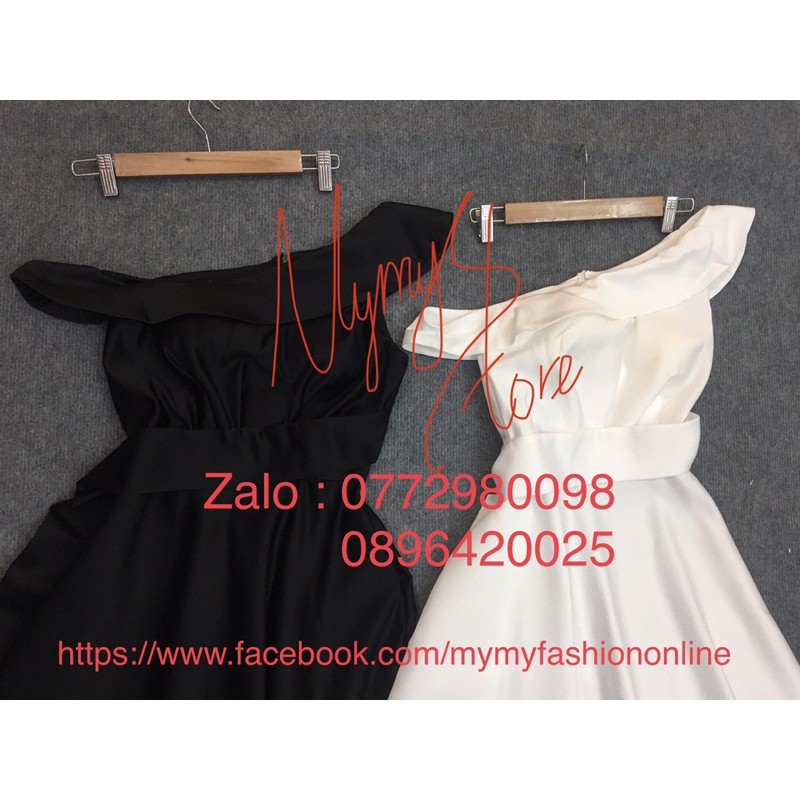 KÈM ẢNH/VIDEO THẬT - Đầm xoè lệch vai bèo xéo eo SIÊU XINH -MS184V- Size M/L đến 57kg | BigBuy360 - bigbuy360.vn