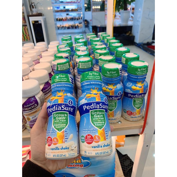 Set 3 chai sữa Pediasure Grow And Gain Fiber 237ml Của Mỹ Bổ Sung Chất Sơ Giúp Bé Cải Thiện Về Thể Chấ