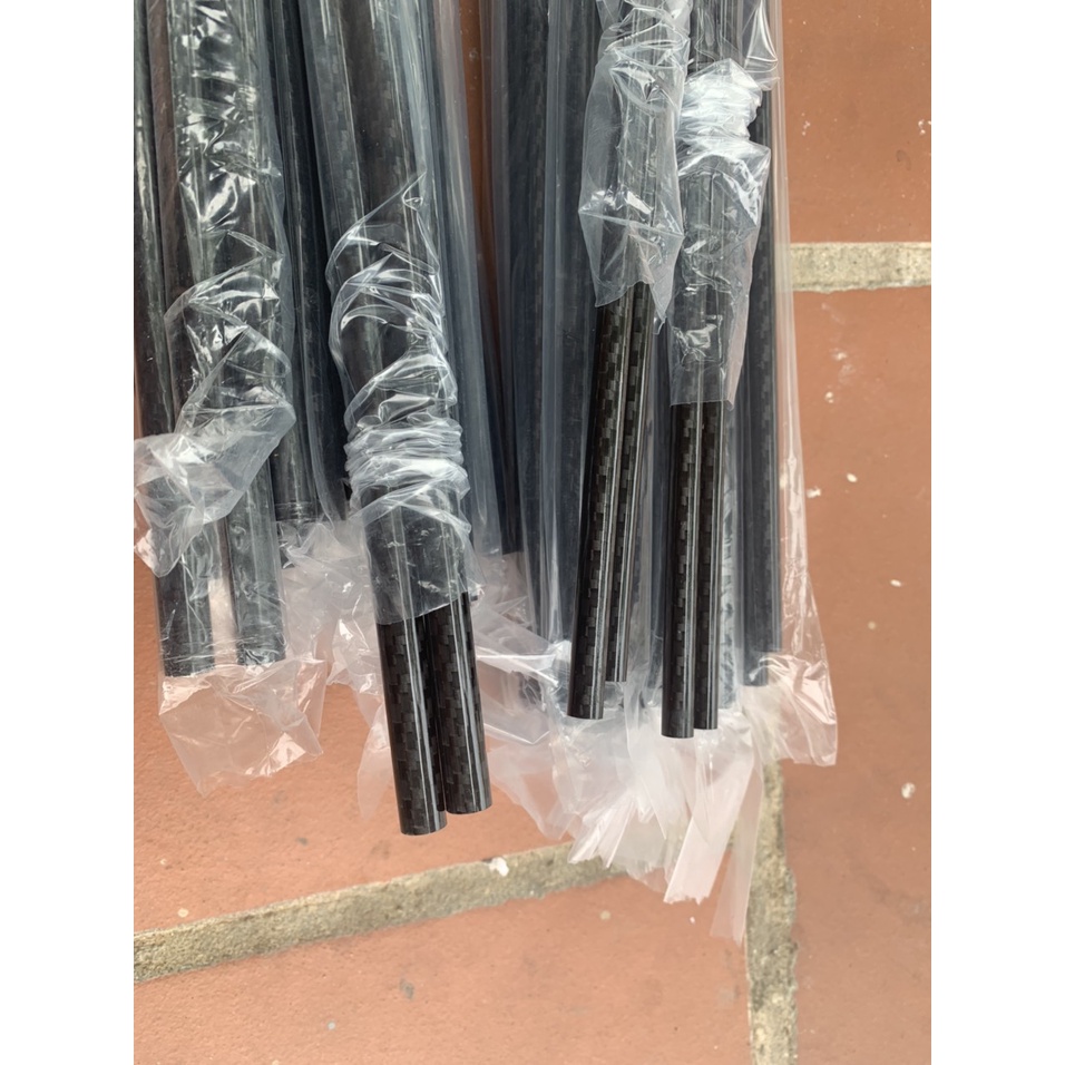 Ống carbon 3k  siêu cứng nhiều kích thước phi 16mm, 14mm, 12mm, 10mm, 8mm, 6mm