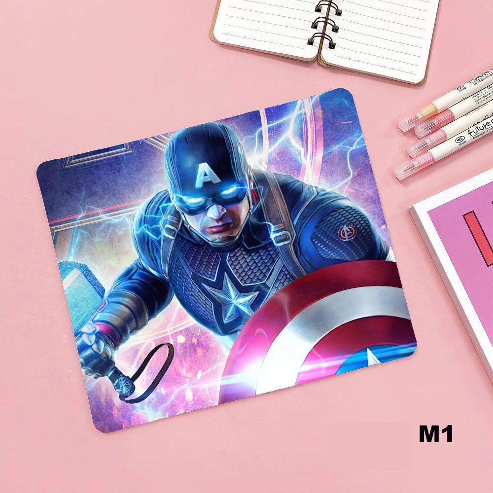 Lót chuột -marvel avengers - biệt đội siêu anh hùng - khổ 21x24x3 bo viền