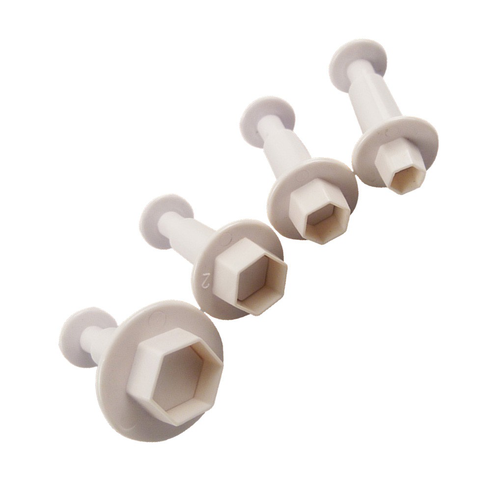Set 4 Khuôn Nhựa Làm Bánh Hình Lục Giác