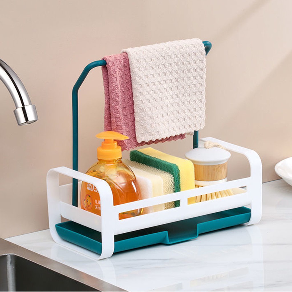 Kệ để đồ rửa chén, giá treo khăn có lỗ thoát nước