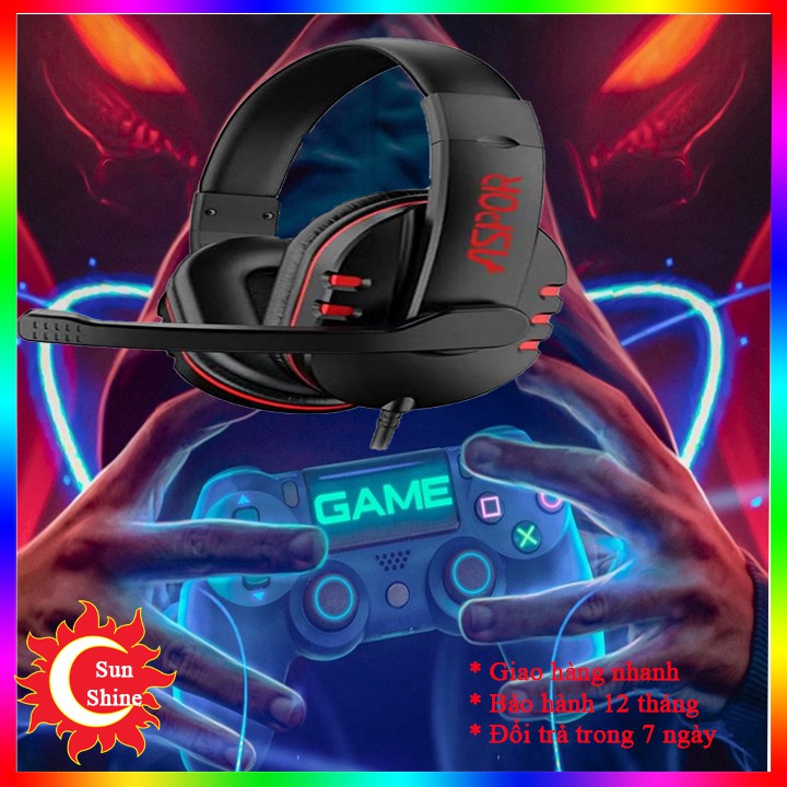 ✔️Tai Nghe Gaming ASPOR A216,Có MIC chống ồn, dây dài 2m, Hỗ Trợ PS4/XB1S/XBXS/PC/Laptop/ tích hợp 2 cổng cắm 3.5mm+USB