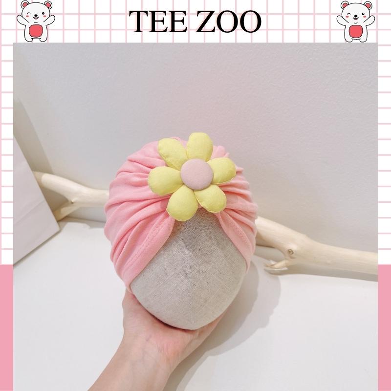 Mũ, nón turban đính nơ đáng yêu, dễ thương cho bé gái từ 6-24m đính hoa phồng siêu xinh MTB92 TEEZOO