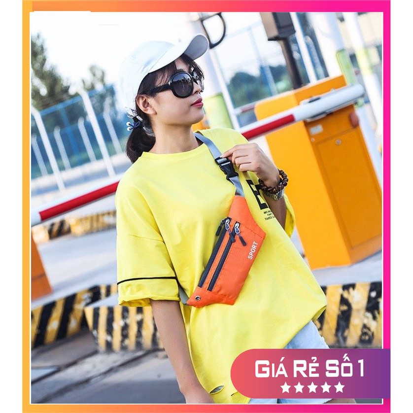 Túi đeo chéo hông bụng chạy bộ thể thao nam nữ mini chống thấm nước 3 ngăn nhỏ gọn cực kỳ tiện dụng TV01 | BigBuy360 - bigbuy360.vn