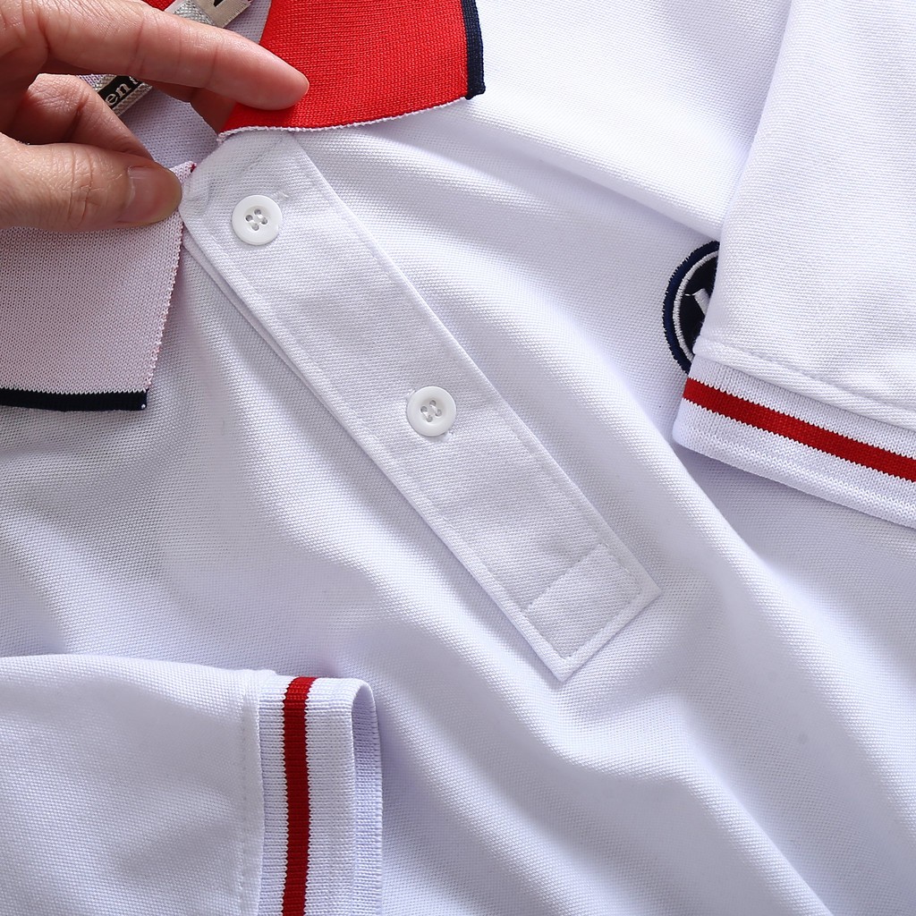 Áo thun nam có cổ 2 màu thêu logo H cao cấp KENSTORE89 ATP078