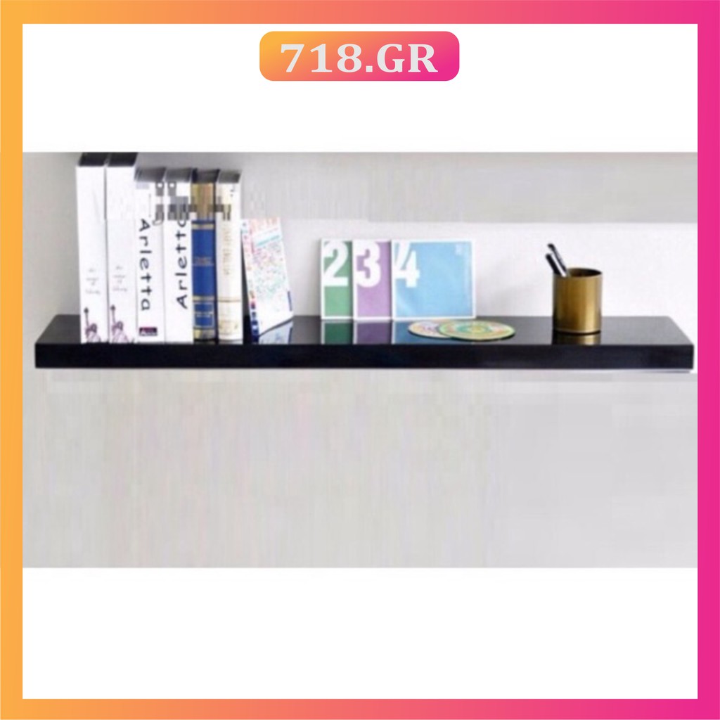 Kệ Thanh Ngang Treo Tường Kết Cấu Giấu Chân, Kèm Phụ Kiện, Kệ Treo Tường Rộng 20CM