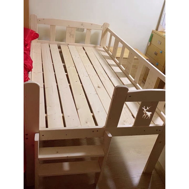 Giường cho bé cỡ đại 200x100CM.Giường gỗ cho bé ghép với giường bố mẹ- Kiwi.baby.shop