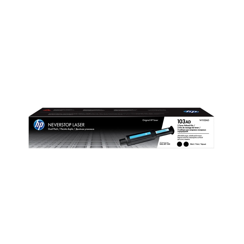Mực hộp laser HP 103A Blk Neverstop/ Reload Dualkit W1103AD