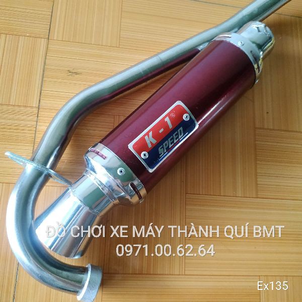 Pô độ K1 Exciter 135 kèm cổ inox - Pô độ Ex135 full cổ pô