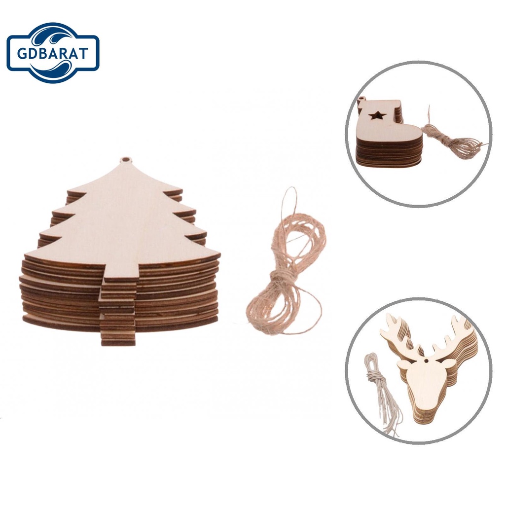 Phụ kiện treo trang trí cây thông Noel bằng gỗ độc đáo DIY