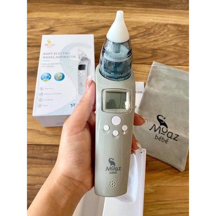 (Hàng chính hãng) Máy hút mũi điện tử MOAZ BEBE MB-010 “Dụng cụ vệ sinh mũi an toàn cho bé sơ sinh”