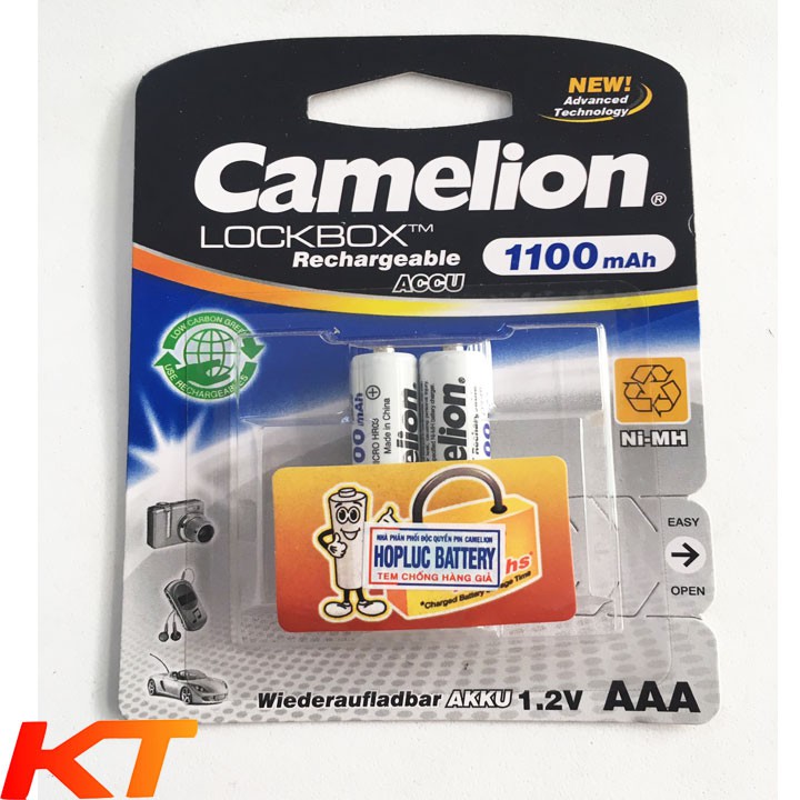 bộ sạc nhanh 2 giờ, tự ngắt Camelion BC-0905A kèm 4 viên pin AAA 1100mah