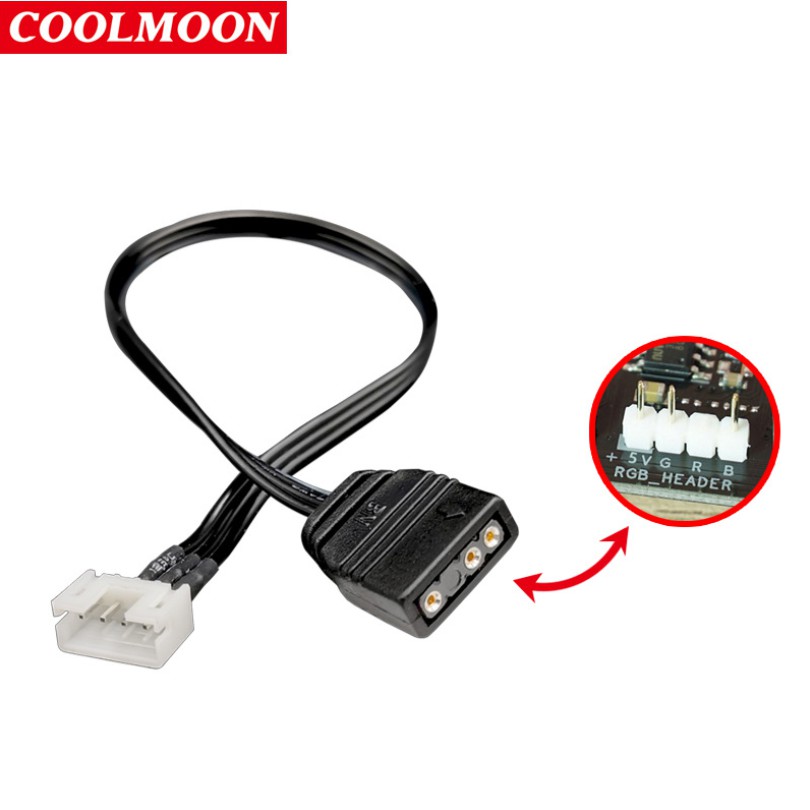 Dây Chuyển Đổi Led Jack 4 Pin Sang 3 Pin 5v Đồng Bộ Mainboard Và Hub P