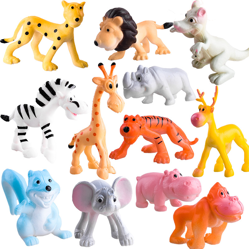 Mon monster Set 12 Mô Hình Động Vật Hoang Dã Hài Hước 3 + Đồ Chơi Trẻ Em Mẫu Tê Giác / Ngựa / Sưu Tầm / Sưu Tầm / Sưu Tầm / Sóc / Báo / Ngựa / Ngựa / Hươu Cao Cổ Bằ