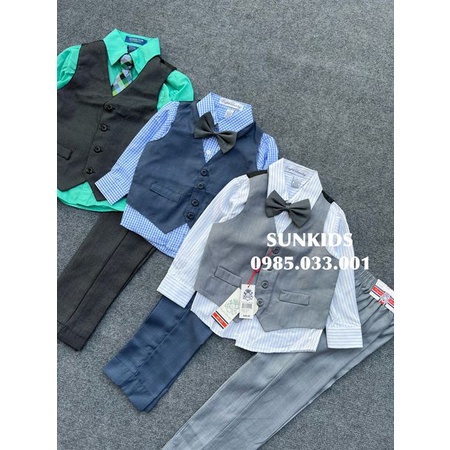 Set 4 chi tiết công tử (kèm nơ hoặc cà vạt)