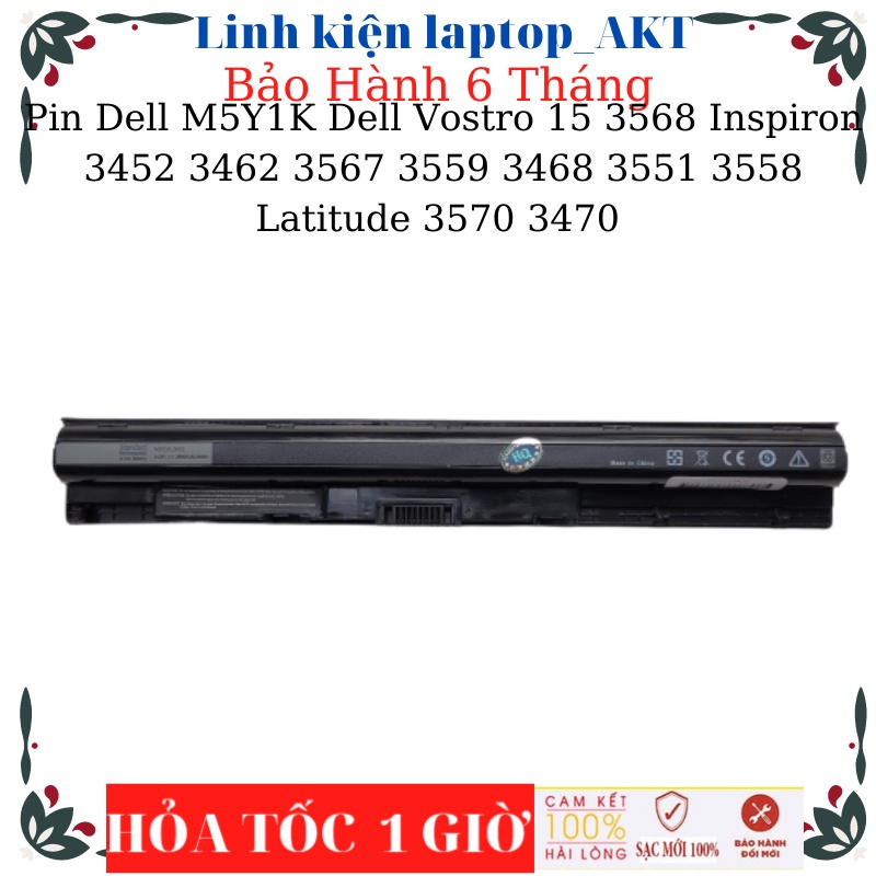 Pin DeLL M5Y1K 40Wh P63F Dell Vostro 15 3568 Inspiron  5566 3462 3567 3559 3468 3551 3558 3541A Latitude 3570 3470
