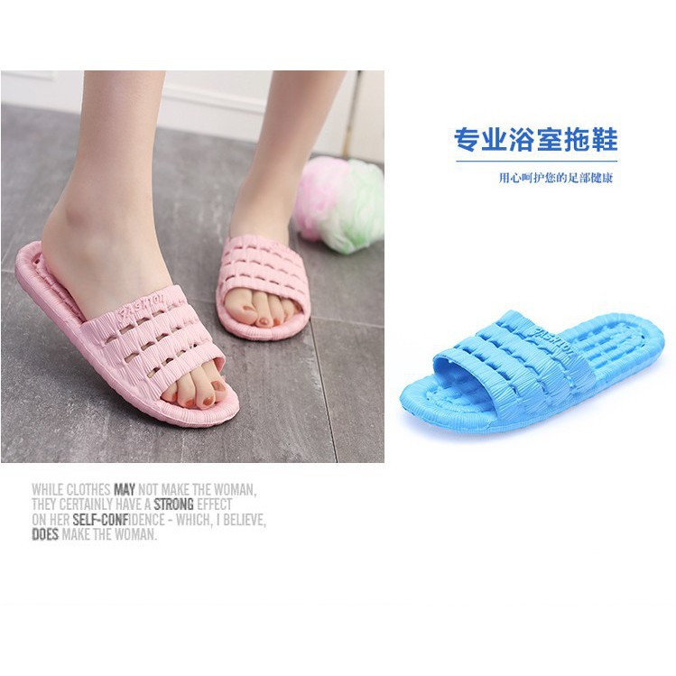 Dép đi trong nhà, dép đi nhà tắm siêu nhẹ siêu bền - Màu hồng Pastel