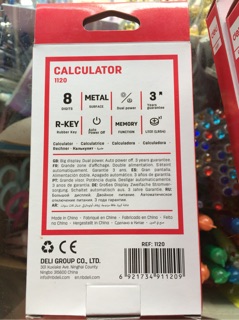 Máy Tính 8 Số Deli 1120