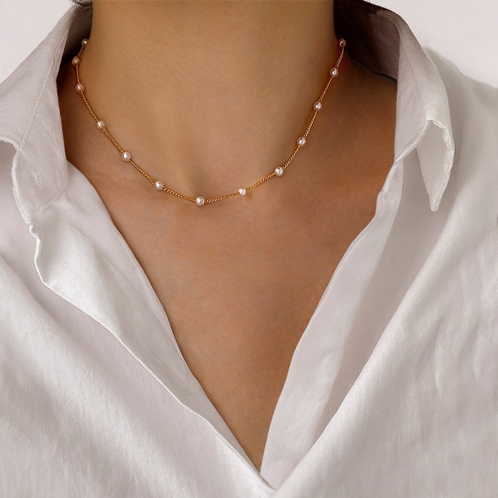 Vòng Cổ Choker Ngọc Trai Thời Trang Cho Nữ