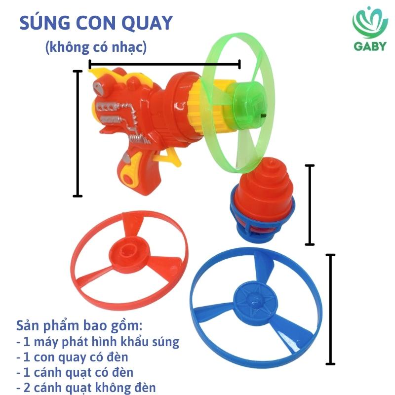 Con quay có đèn và nhạc cho bé - Đồ chơi con quay vặn dây cót phát sáng, âm nhạc sống động, chất liệu an toàn GABY