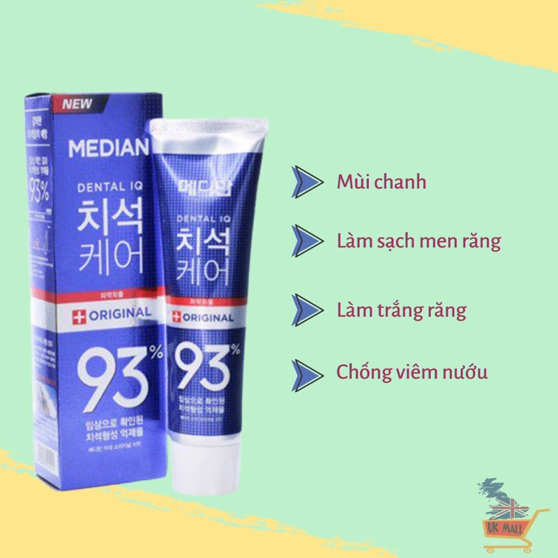 Kem Đánh Răng Median Dental IQ 93% Hàn Quốc 120g – Nhập Khẩu Chính Hãng