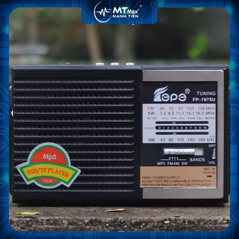 Đài FM RADIO FP-1975U Loa nghe nhạc kết hợp đài radio phong cách retro cổ điển vintage đủ các kết nối usb Sd card Aux