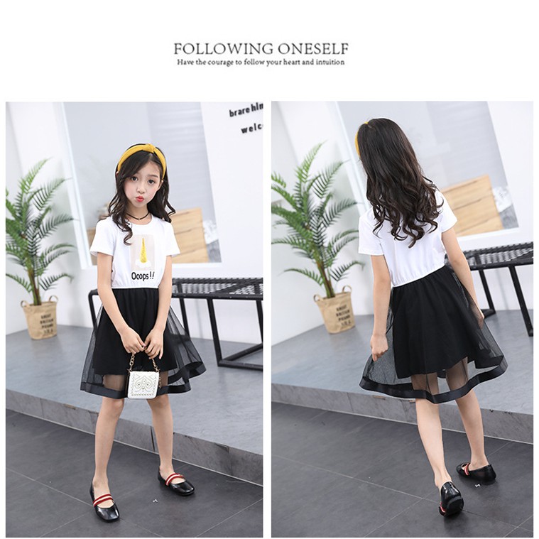 Váy phối lưới bé gái size 15-32kg VH57