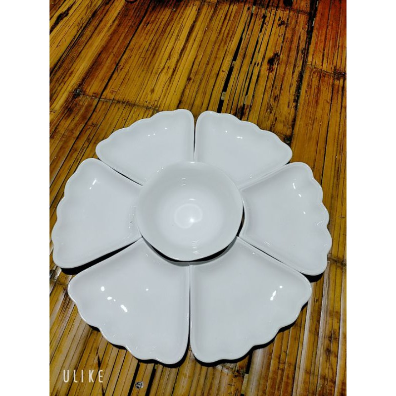 Bộ đĩa bát bát tràng trắng trơn