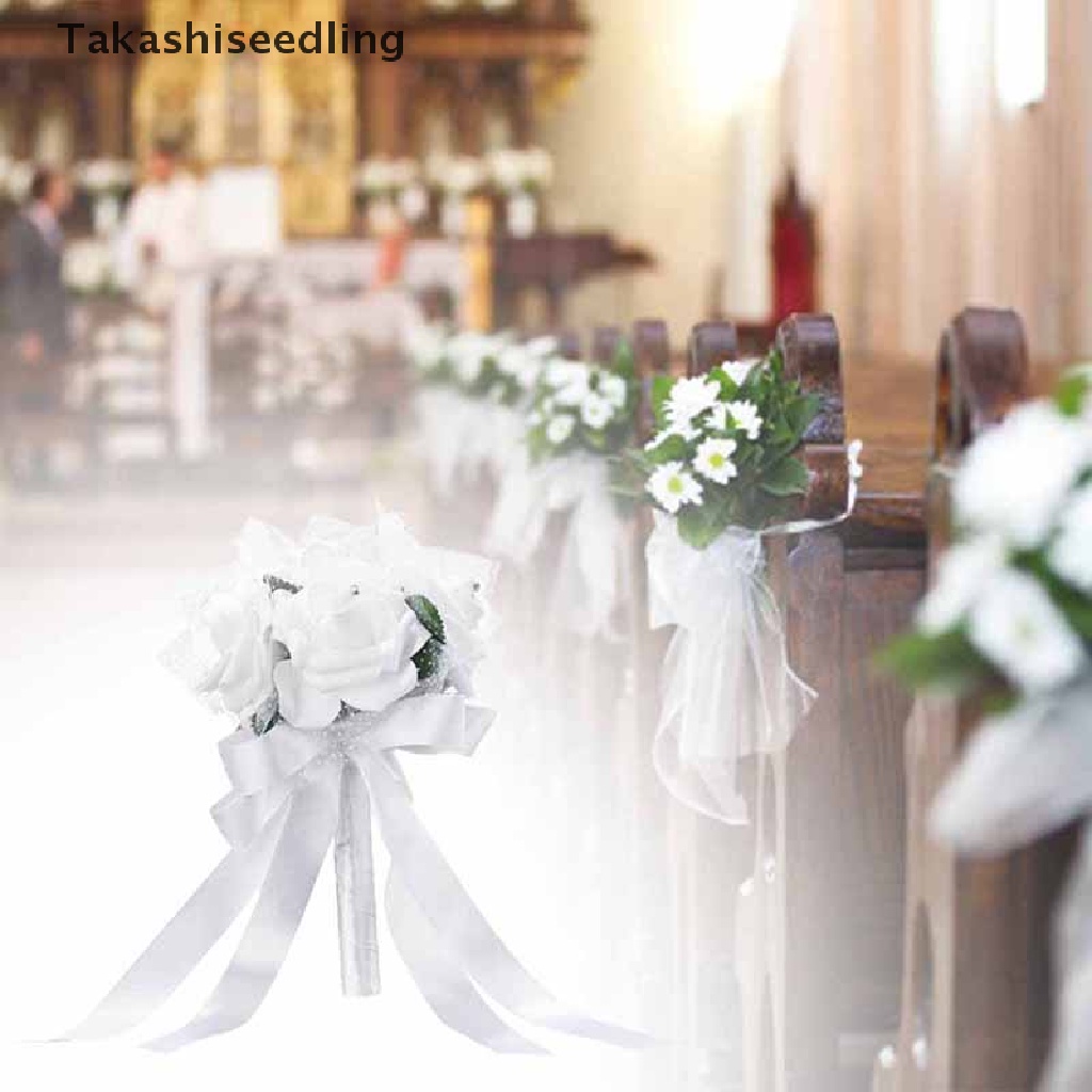 Bó Hoa Hồng Giả Cầm Tay Xinh Xắn Dùng Trang Trí