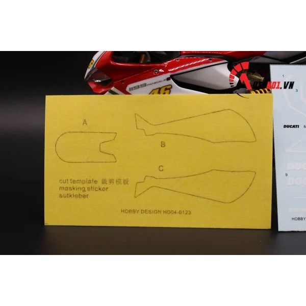 DECAL DUCATI CORSE 1199 R 1:12 HOBBY DESIGN HD04-0123