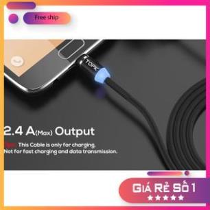 Bộ Cáp Sạc Dù Nam Châm 3 Đầu Hít Dành Cho ANDROI/IPHONE/TYPE C Xoay 360 Độ, Có Đèn Led