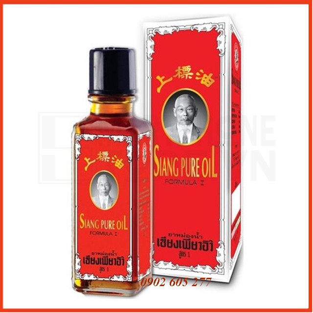 [Combo] 12 Chai Dầu gió Ông già Siang Pure Oil Loại I chữ vàng Thái Lan nội địa