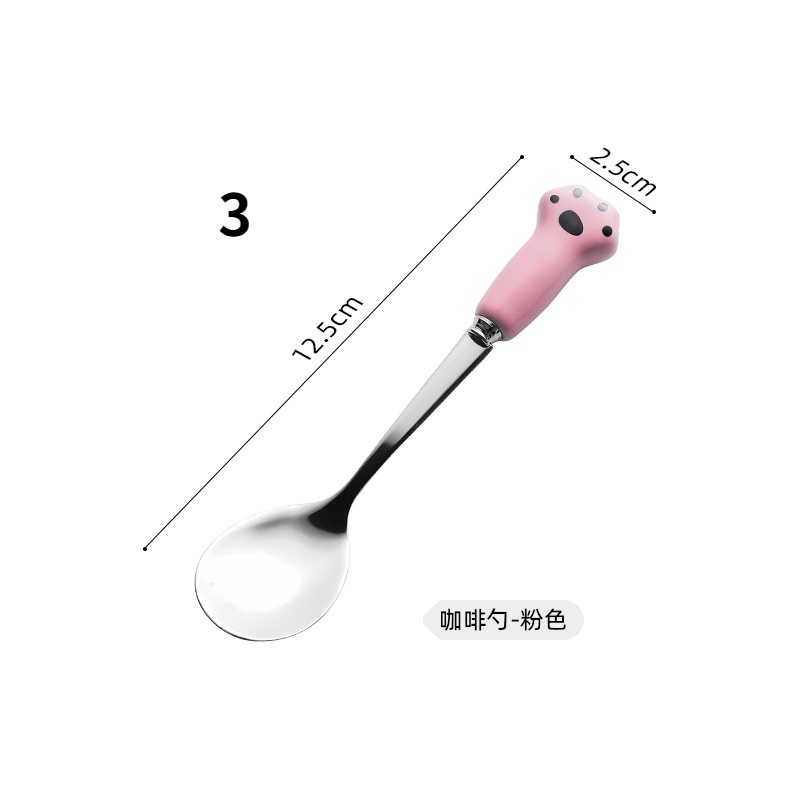 Muỗng cà phê bằng thép không gỉ hình động vật hoạt hình