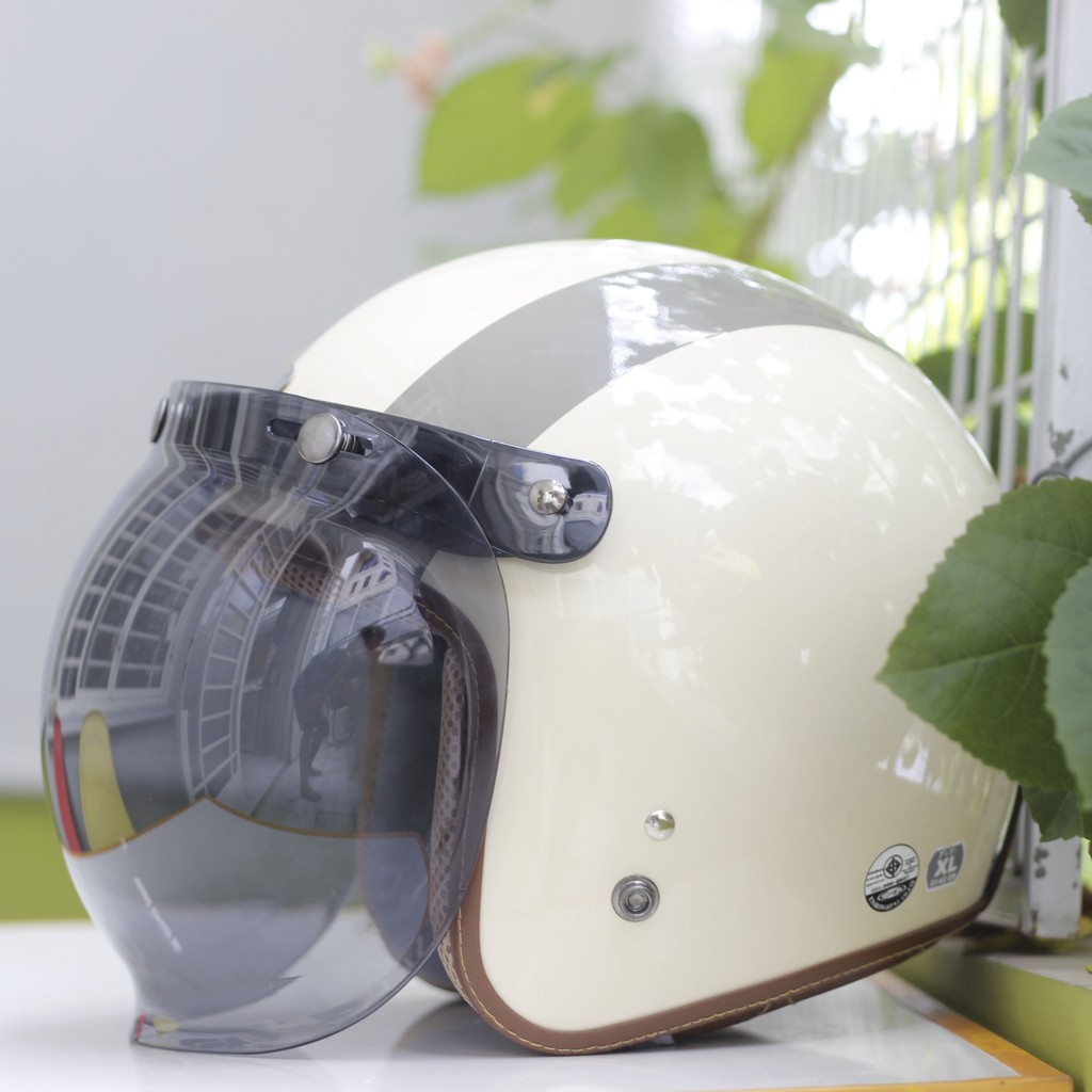 Kính bubble sol gắn nón 3/4, fullface - kính thay mũ bảo hiểm