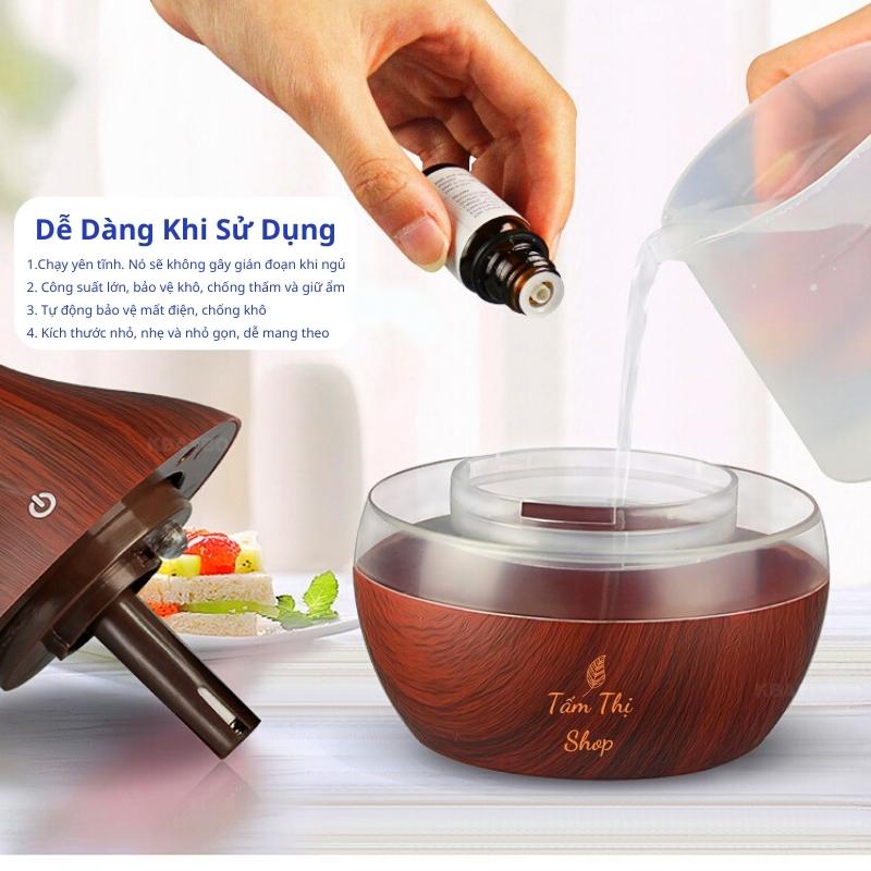 Máy Xông Tinh Dầu Aroma TẤM THỊ 300ml Máy Khuếch Tán Tinh Dầu Phun Sương Tạo Ẩm Tỏa Hương Thơm Mát Đuổi Muỗi & Côn Trùng