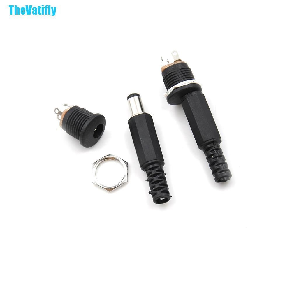 Bộ 10 Đầu Nối Ổ Cắm Cái + Phích Cắm 5.5x2.5 mm