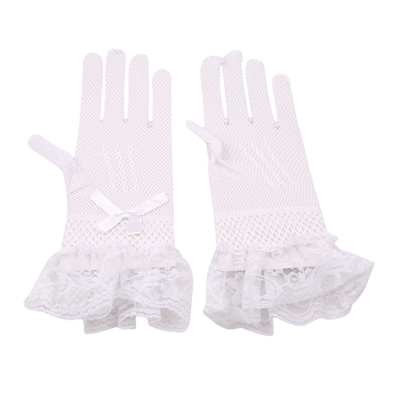 Găng Tay Lưới Ngắn Cho Cô Dâu