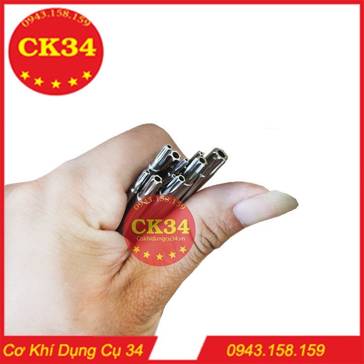 Bộ 11 Hoa Thị có lỗ, Lục Giác Bông Cho Máy Khoan, bắn vít hãng BROPPE